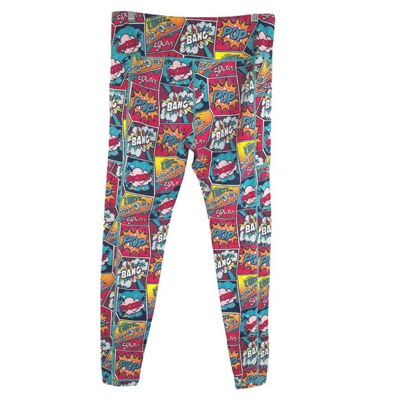 Constantly Varied Gear Knockout Comic Book Leggings Large Athletic PT-2626 - Picture 4 of 6